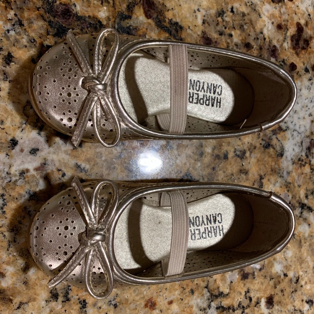 Gold shoes